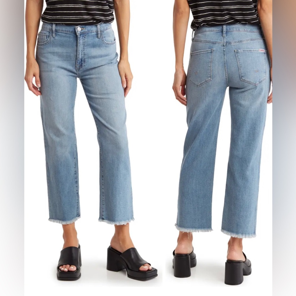 JEANS - Women's Hudson NOA High Rise Raw Edge Cropped Light Wash jeans. Size 31